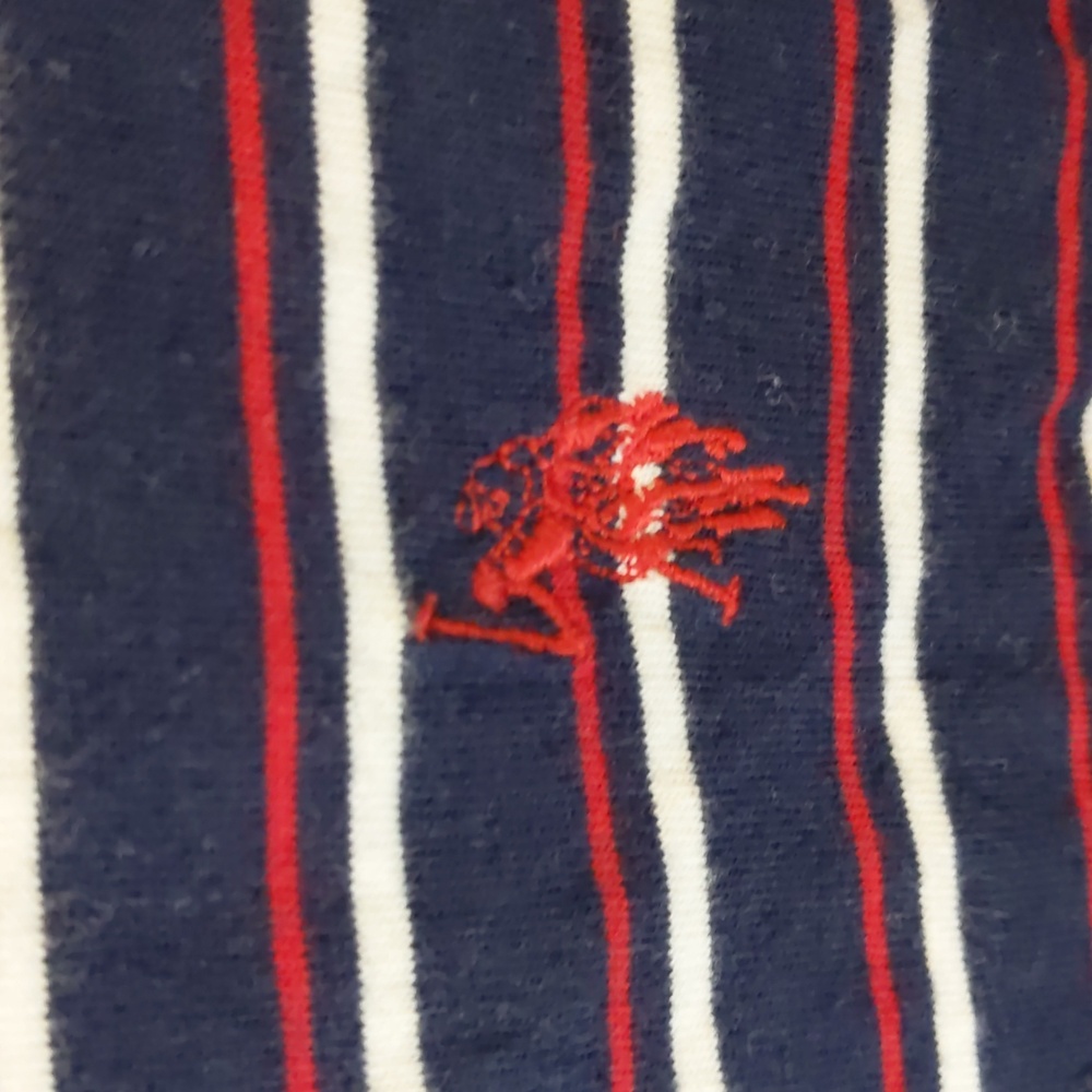 Us Polo Association Navy Striped Men's Shirt Nautical Coastal Cotton M - Picture 3 of 4